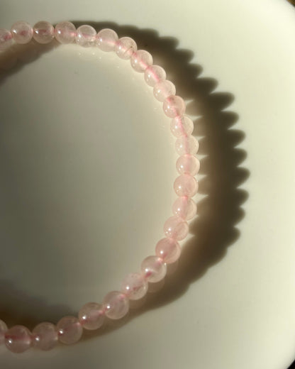 Round Rosequarz - Armband